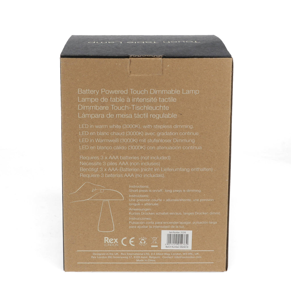 Decortieliving - Mushroom Touch Lamp | Cordless Dimmable Bedside Light