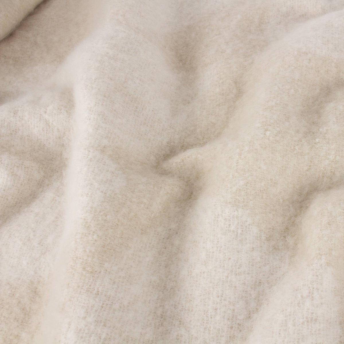 Decortieliving - Meta Faux Mohair Throw 130x180cm | Abstract Jacquard, Natural or Olive