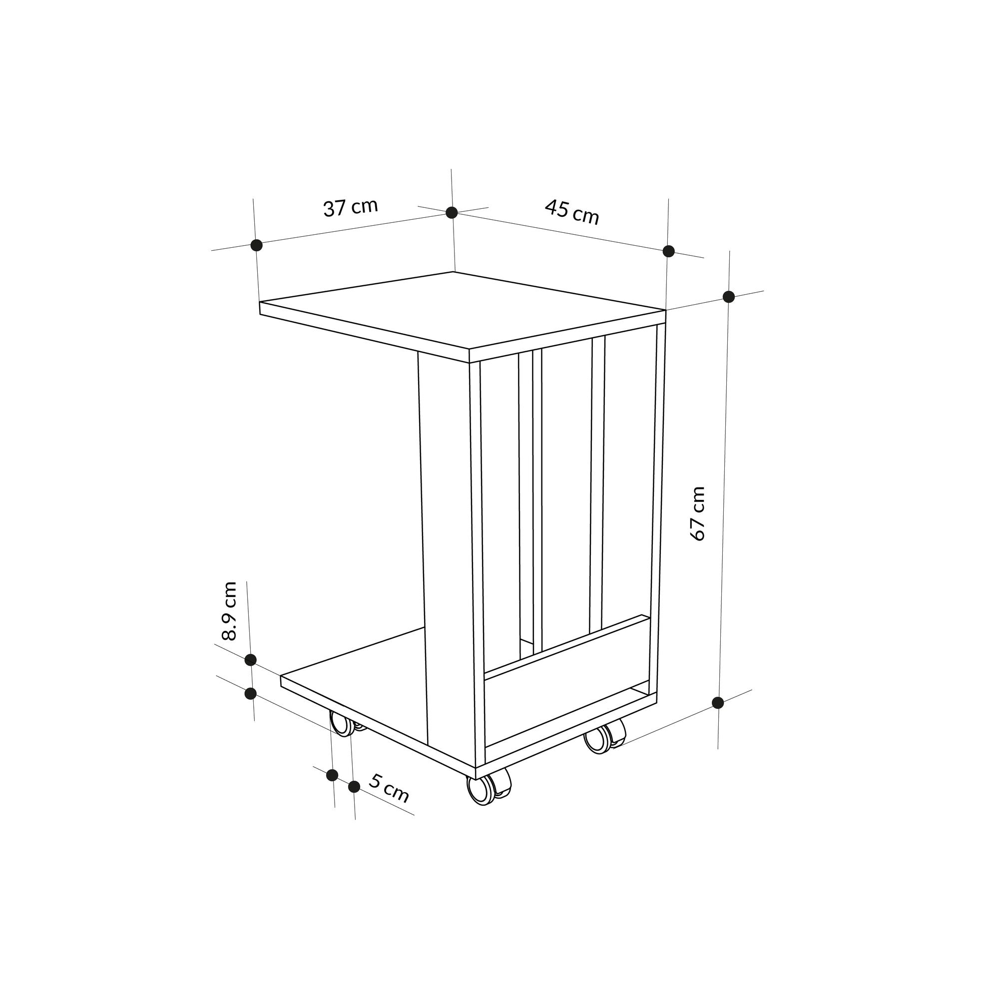 Decortieliving - Edi Modern Side Table 60cm