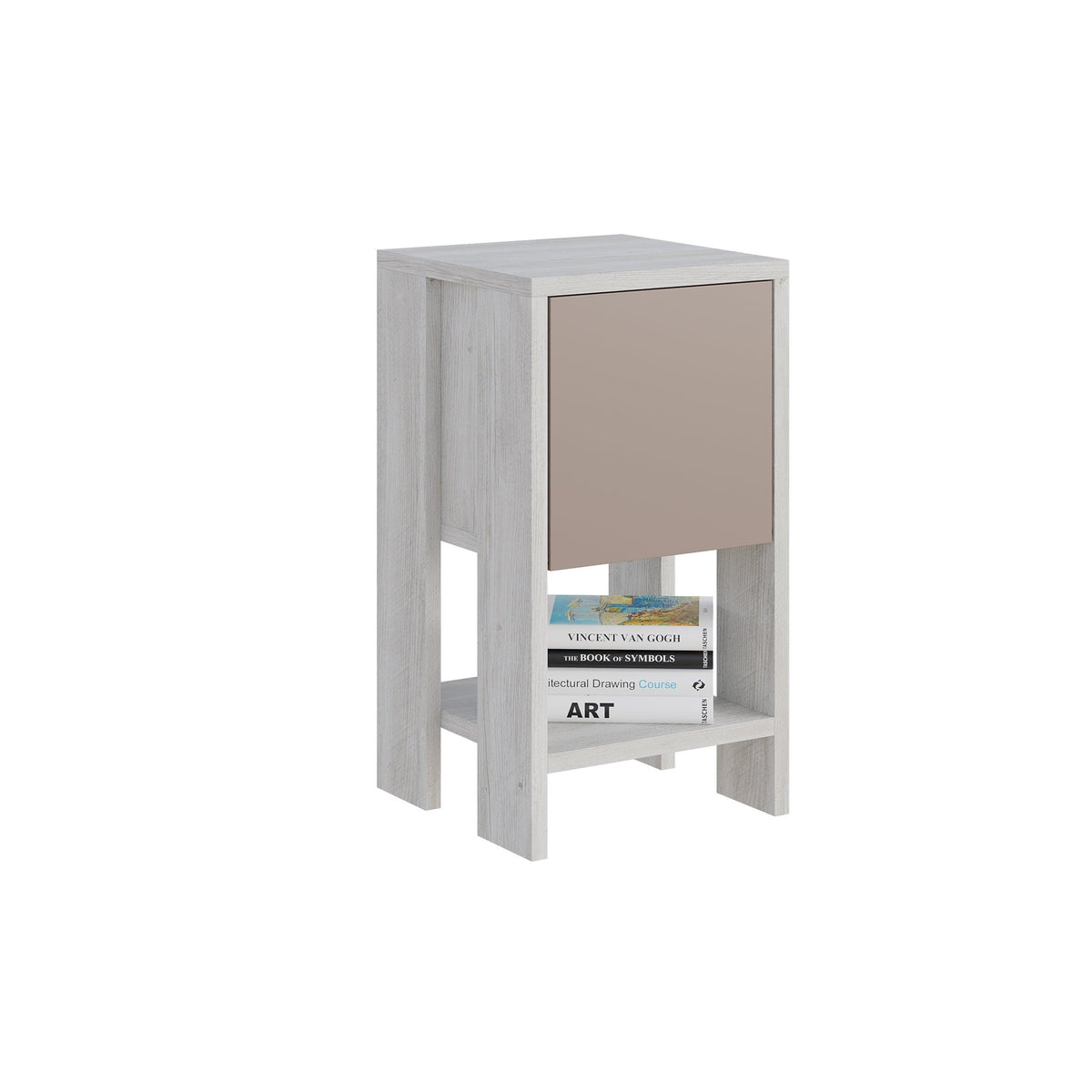 Decortieliving - Ema Modern Bedside Table Bedroom Furniture 30cm Width