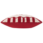 Decortieliving - Fa La La Christmas Cushion 30x50cm | Red Candy Stripe, Tufted