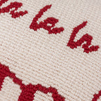 Decortieliving - Fa La La Christmas Cushion 30x50cm | Red Candy Stripe, Tufted