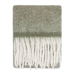 Decortieliving - Cozy Woven Throw 140x180cm | Soft Green with Tassels