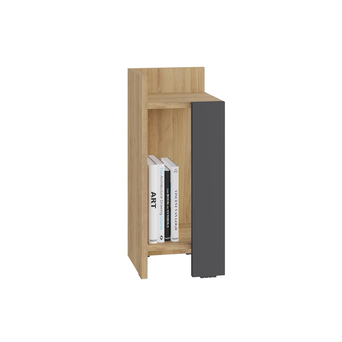 Decortieliving - Elos Modern Bedside Table Left Module 25cm Narrow
