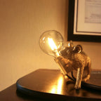 Decortieliving - Gold Mouse Night Light | Resin Table Lamp