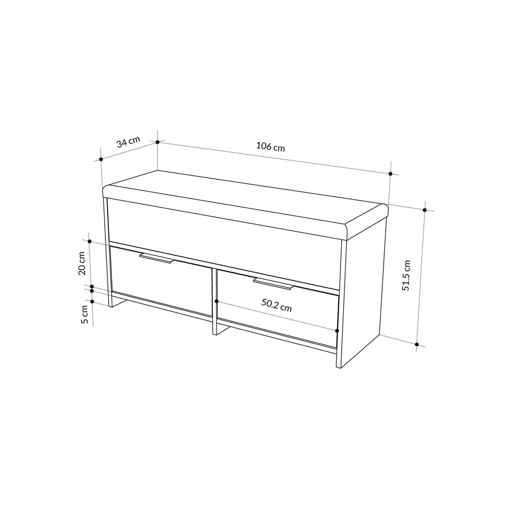 Decortieliving - Cove Modern Shoe Storage Bench