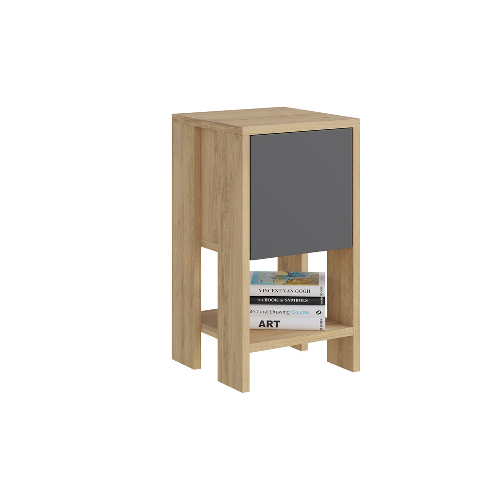 Decortieliving - Ema Modern Bedside Table Bedroom Furniture 30cm Width