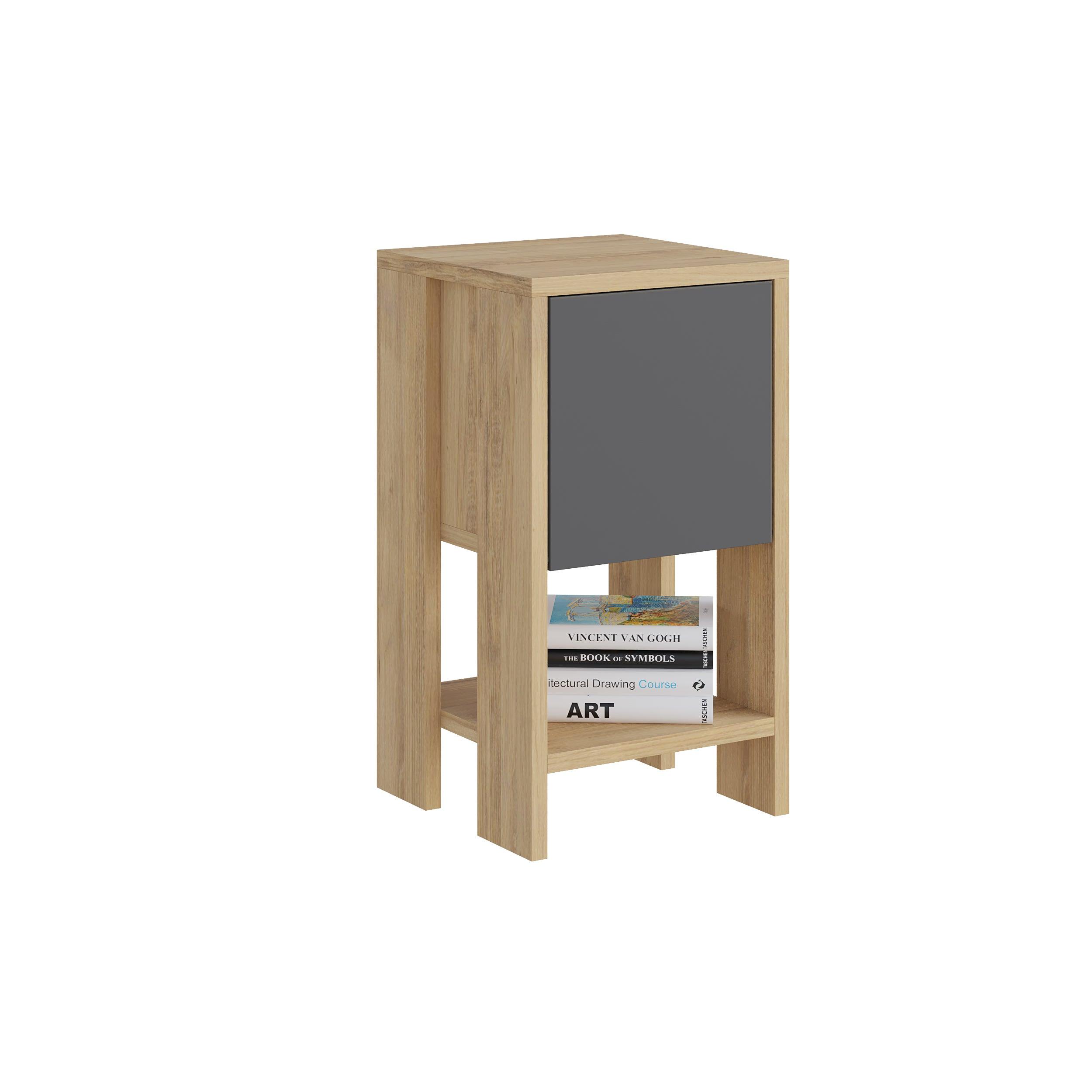 Decortieliving - Ema Modern Bedside Table Bedroom Furniture 30cm Width