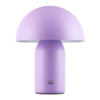Decortieliving - Midnight Blue Mushroom Table Lamp 25cm | Rechargeable, Touch Dimmer