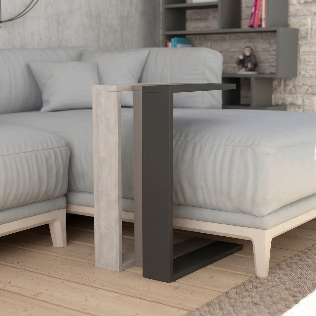 Decortieliving - Muju Modern C Shape Table Multipurpose H 57cm