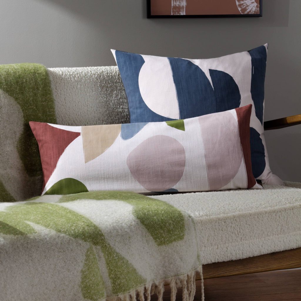 Decortieliving - Meta Faux Mohair Throw 130x180cm | Abstract Jacquard, Natural or Olive