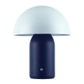 Decortieliving - Midnight Blue Mushroom Table Lamp 25cm | Rechargeable, Touch Dimmer