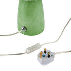 Decortieliving - Green Glass Mushroom Lamp 30cm | Retro Italian Style with Copper Flecks
