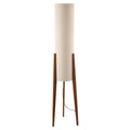 Decortieliving - Tripod Floor Lamp 130cm | Natural Linen Shade, Dark Wood Legs