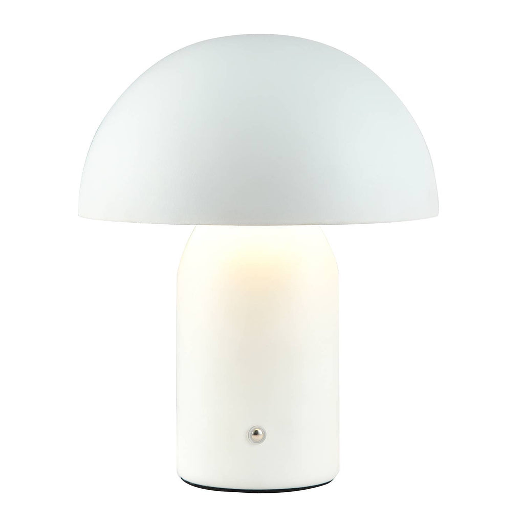 Decortieliving - Midnight Blue Mushroom Table Lamp 25cm | Rechargeable, Touch Dimmer