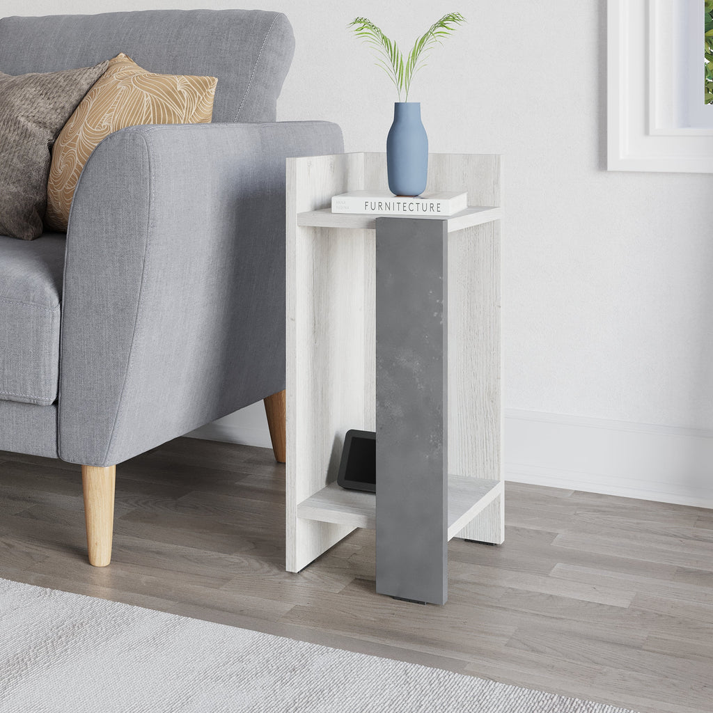 Decortieliving - Elos Modern Bedside Table Left Module 25cm Narrow
