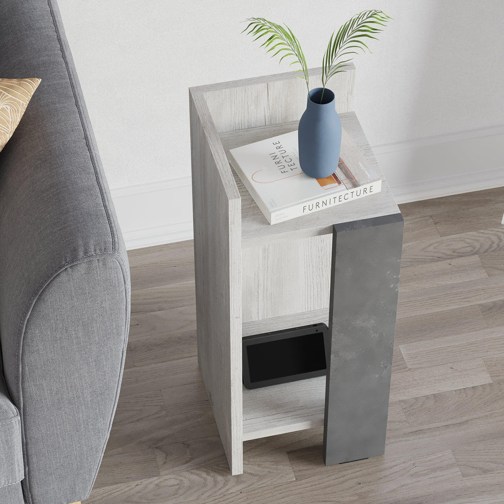 Decortieliving - Elos Modern Bedside Table Left Module 25cm Narrow