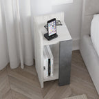 Decortieliving - Elos Modern Bedside Table Left Module 25cm Narrow