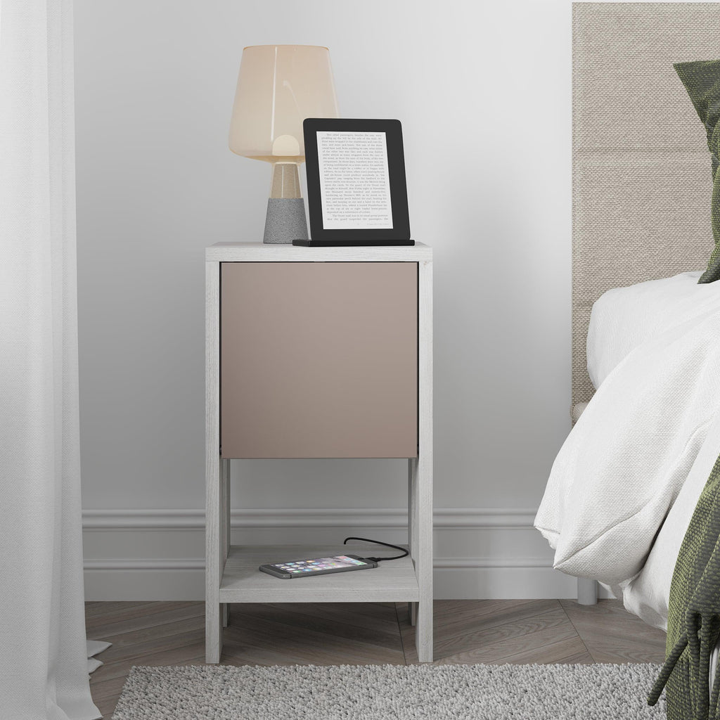 Decortieliving - Ema Modern Bedside Table Bedroom Furniture 30cm Width