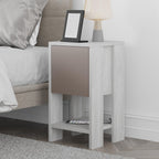 Decortieliving - Bedside Set: Ema 30cm Bedside Table + Mushroom Touch Lamp