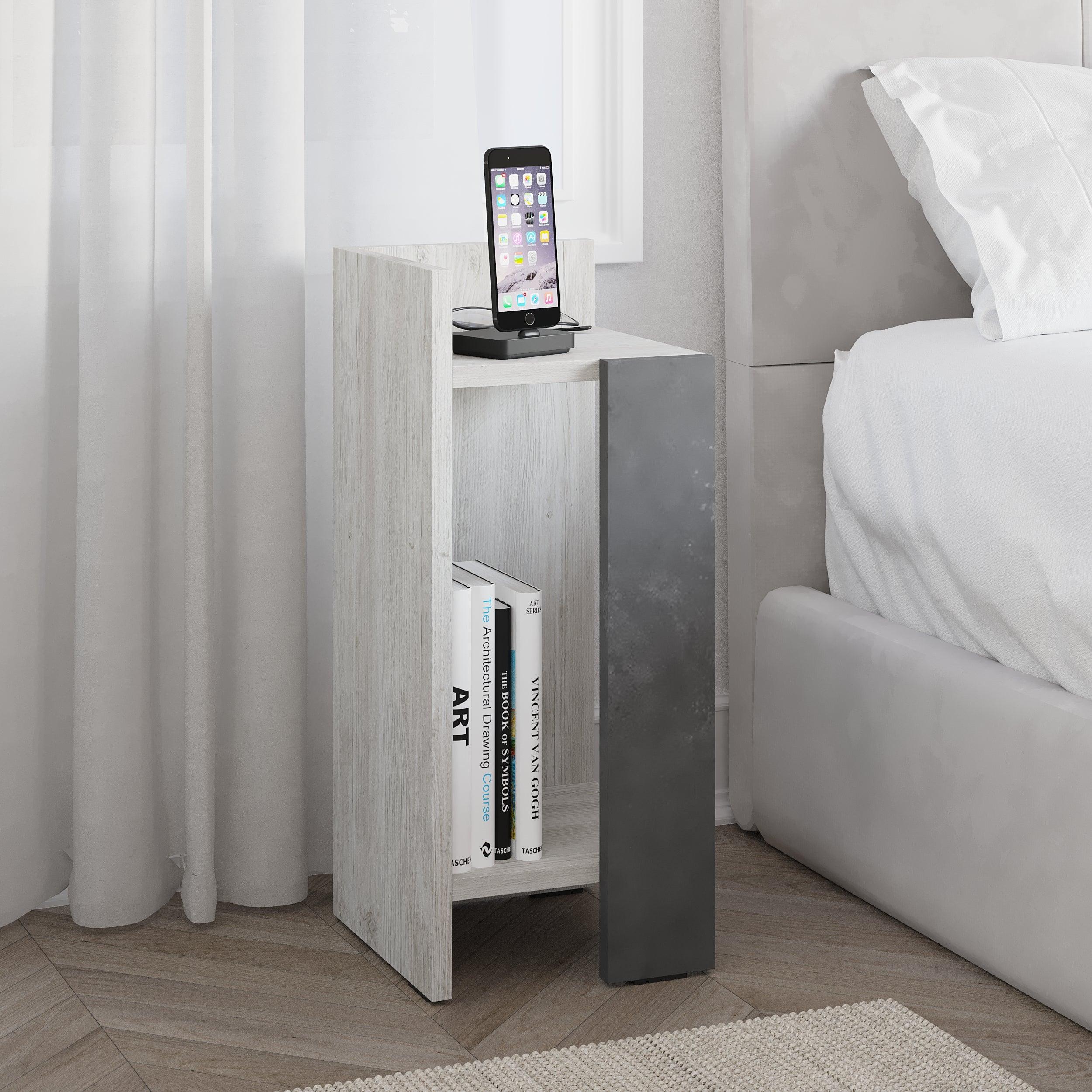 Decortieliving - Elos Modern Bedside Table Left Module 25cm Narrow