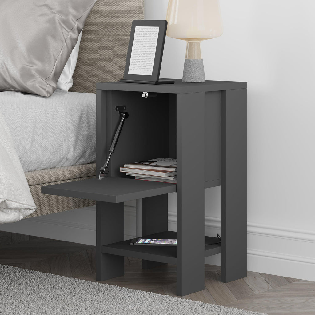Decortieliving - Ema Modern Bedside Table Bedroom Furniture 30cm Width