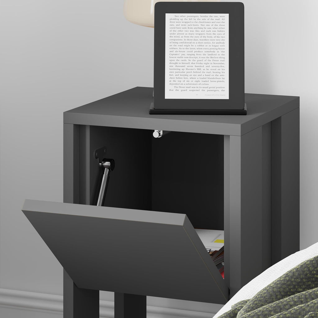 Decortieliving - Ema Modern Bedside Table Bedroom Furniture 30cm Width