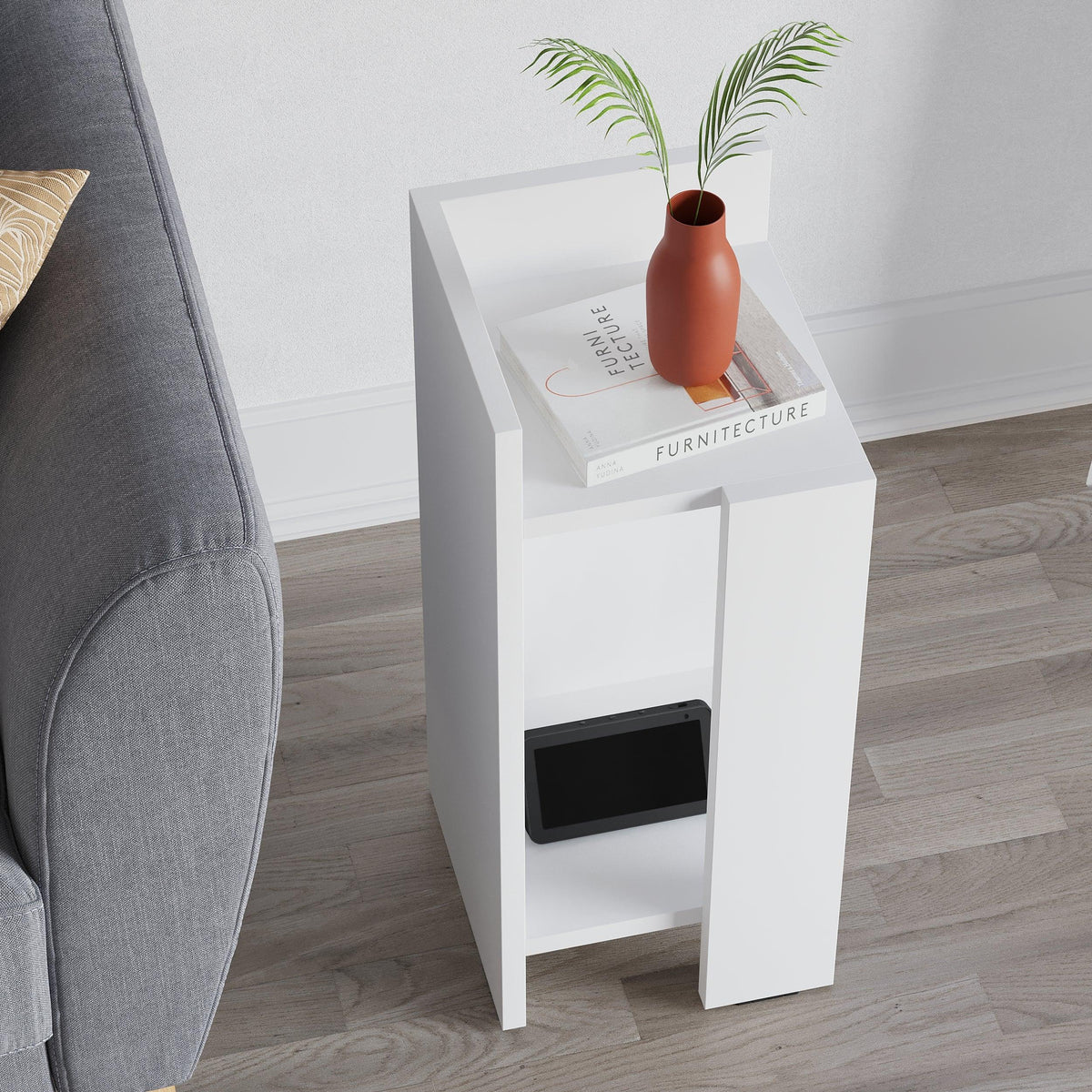 Decortieliving - Elos Modern Bedside Table Left Module 25cm Narrow