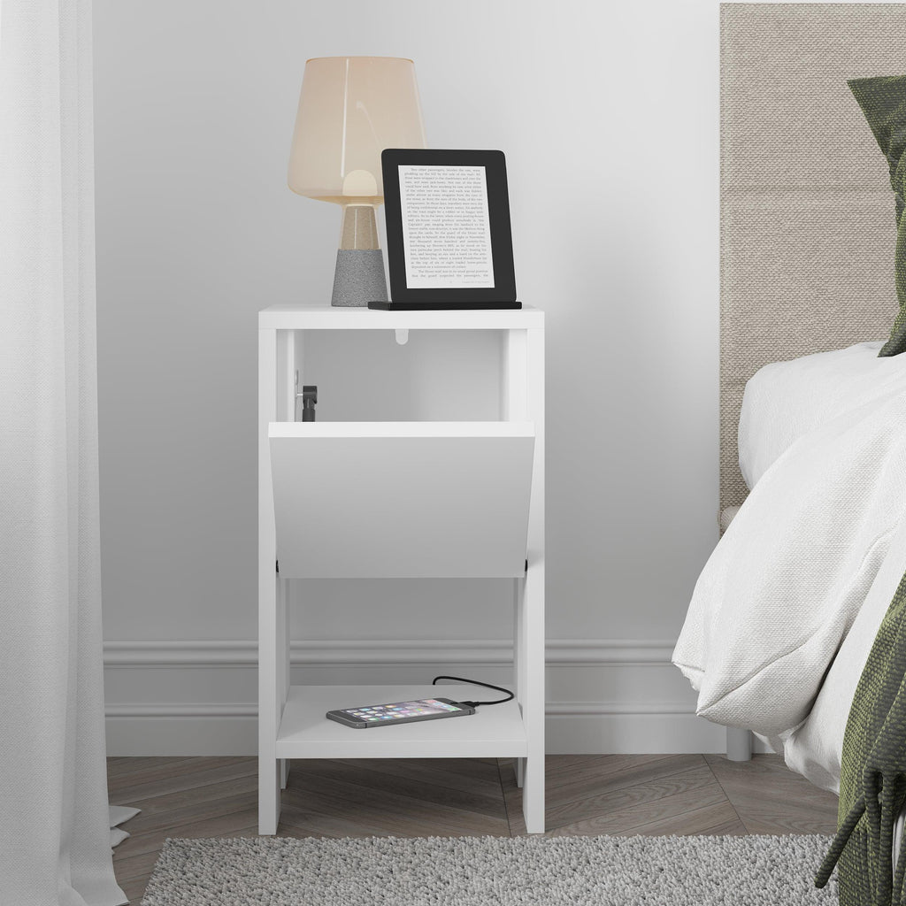 Decortieliving - Ema Modern Bedside Table Bedroom Furniture 30cm Width