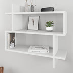 Decortieliving - Paralel Wall Mounted Modern Bookcase Display Unit Medium W 70 cm