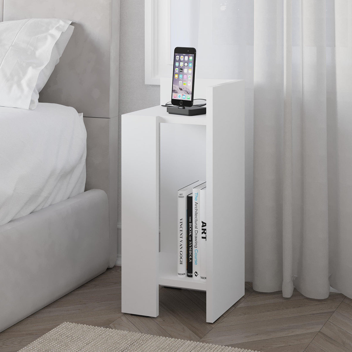Decortieliving - Elos Modern Bedside Table Right Module 25cm Narrow