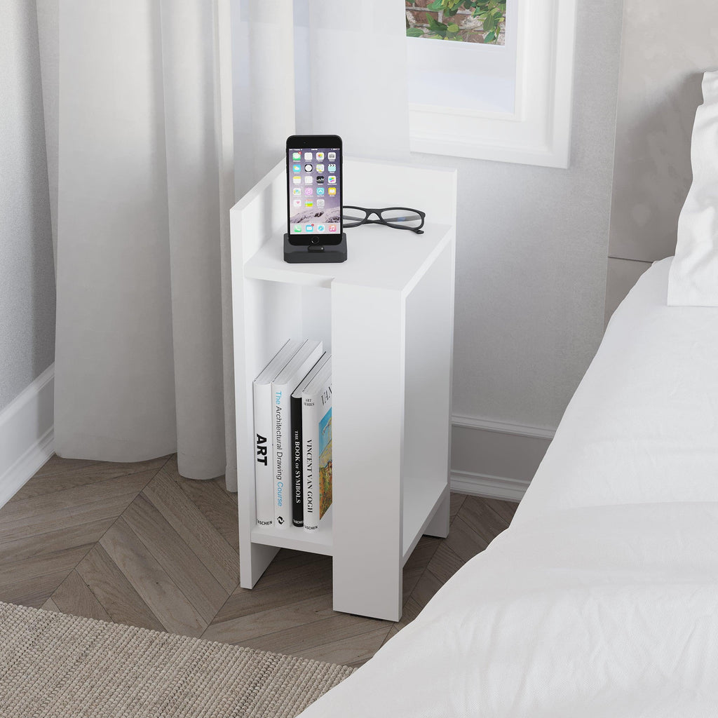 Decortieliving - Elos Modern Bedside Table Left Module 25cm Narrow