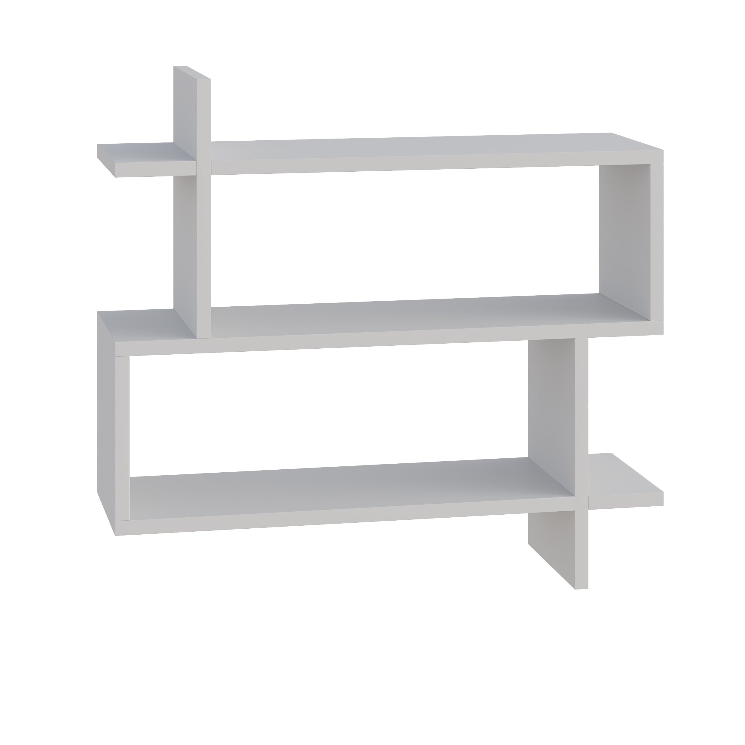 Decortieliving - Paralel Wall Mounted Modern Bookcase Display Unit Medium W 70 cm