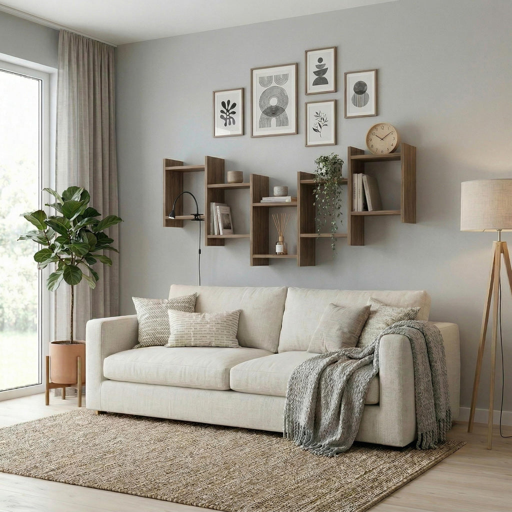 Decortieliving - Bat Modern Floating Shelf 64cm Tall