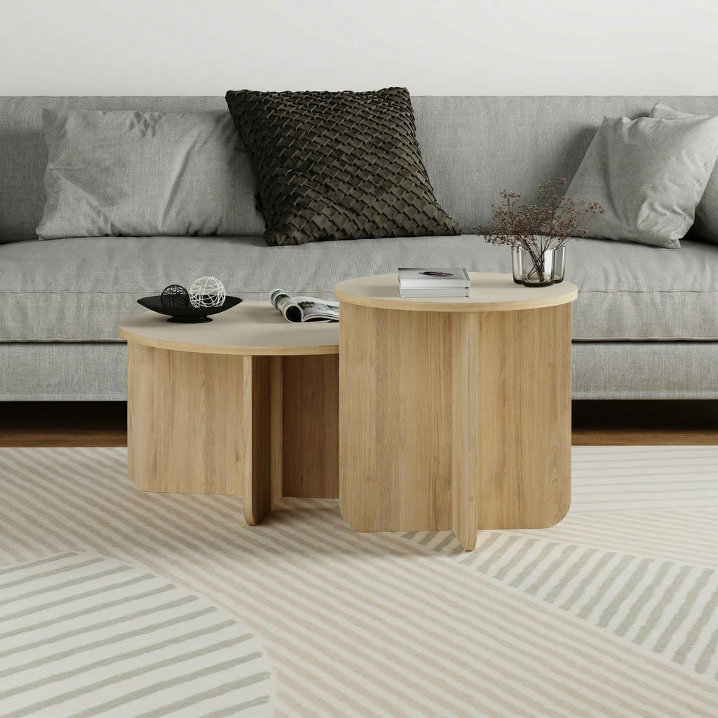 Decortieliving - Hillary Modern 2-Piece Coffee Table Set