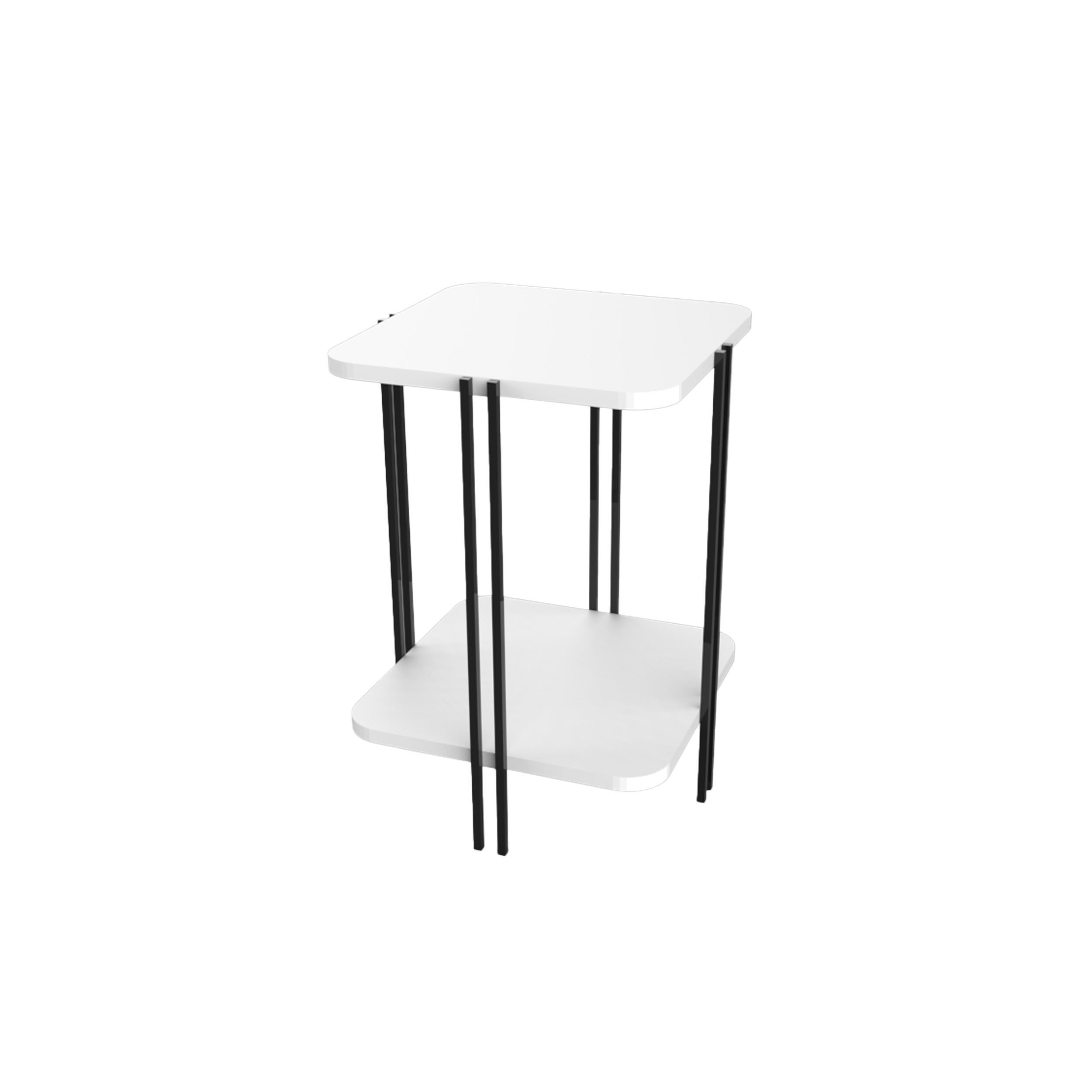 Table d'appoint Notus à 2 niveaux avec étagère