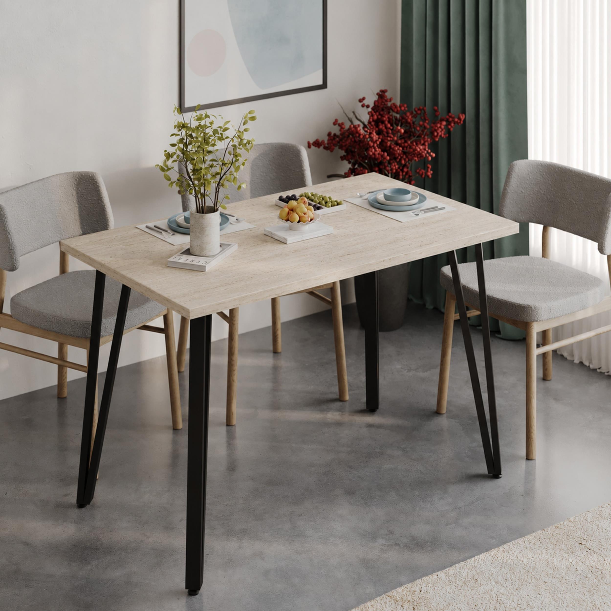Table à manger moderne Xana 4 places 120cm