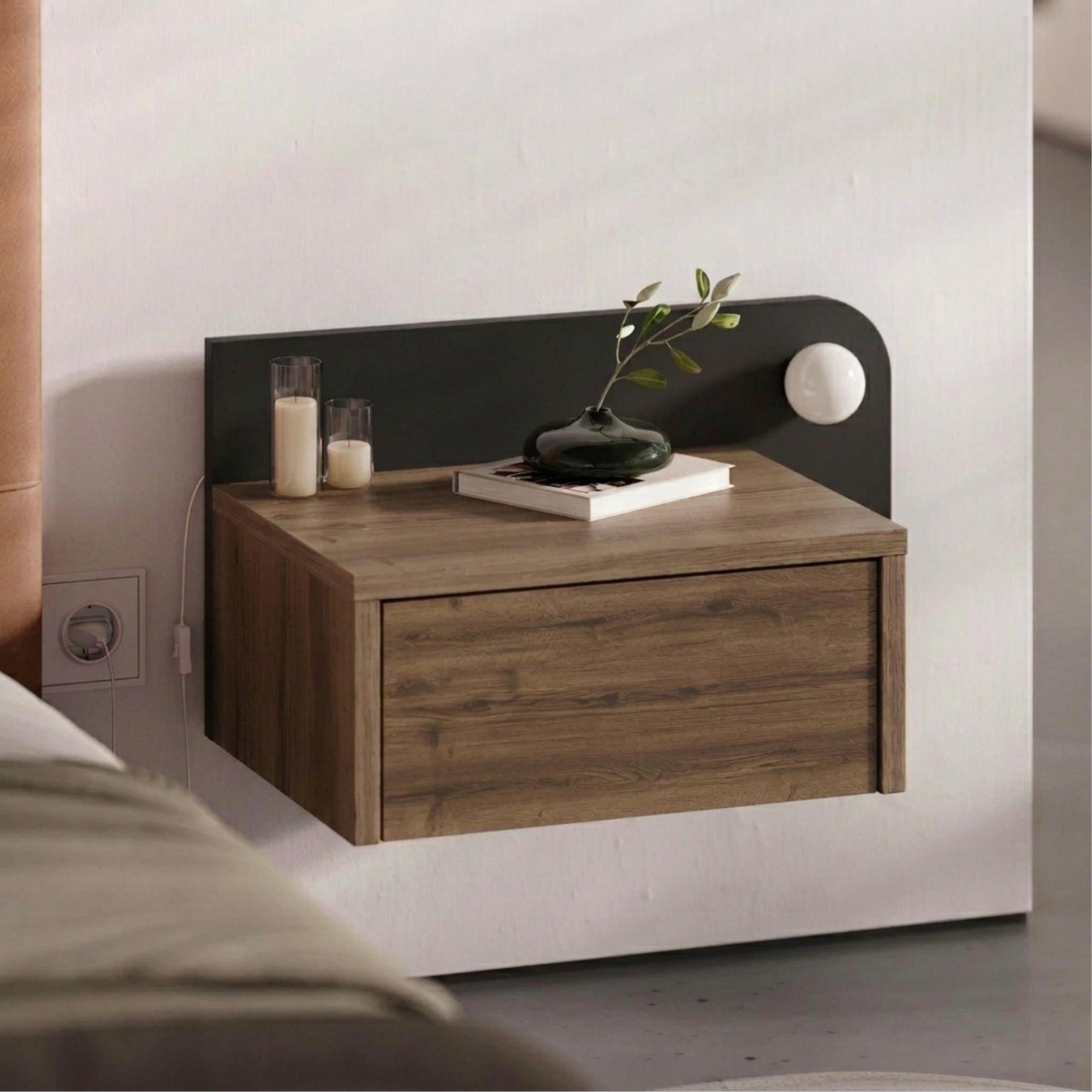 Table de chevet murale Dotta – Table de chevet flottante