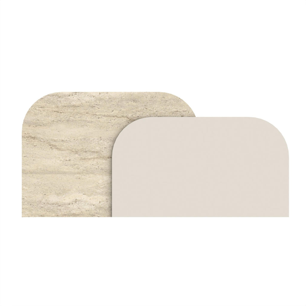 Decortieliving - Rove Wall Mounted Headboard for King Size Bed Travertine, Sandstone 160x75 cm