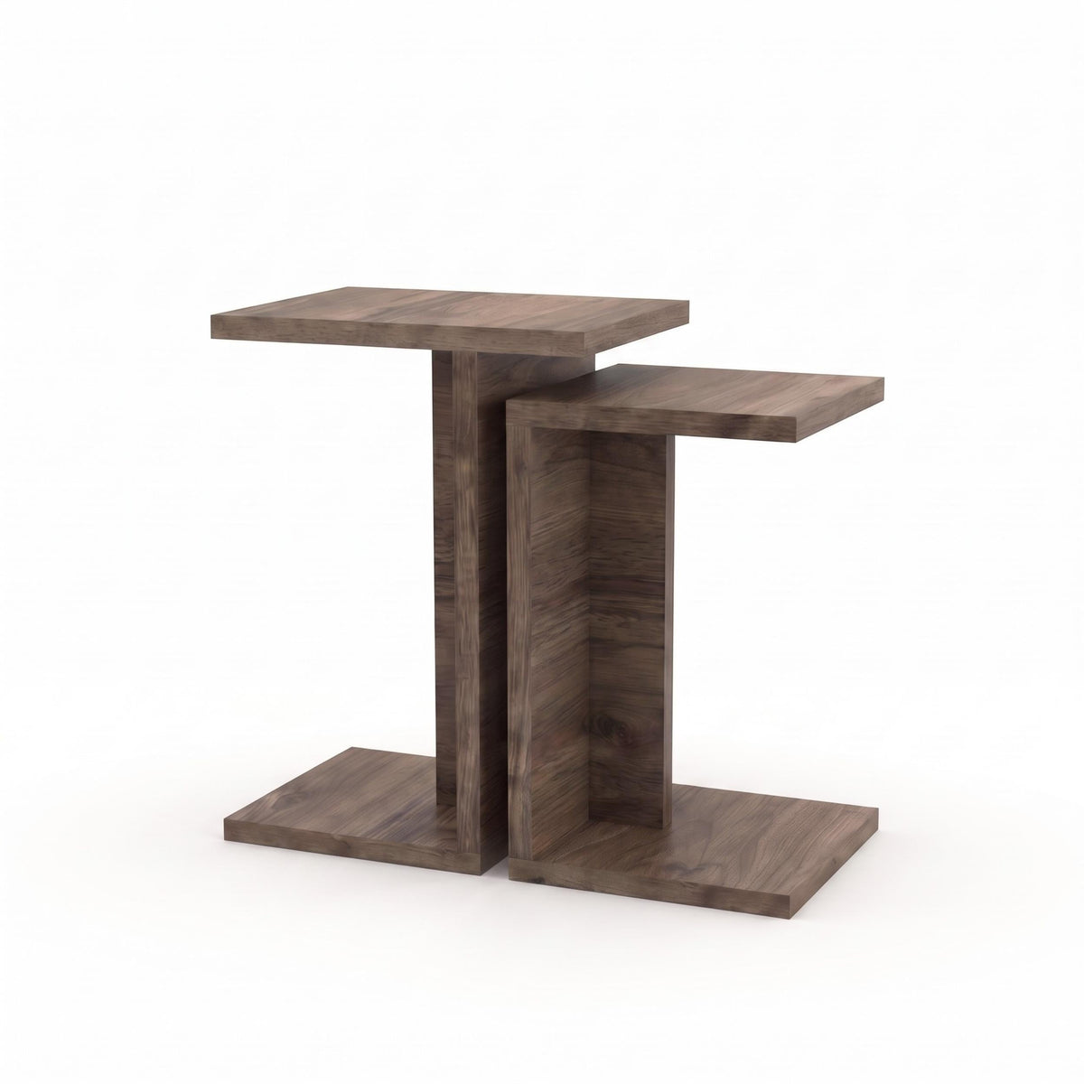 Decortieliving - Nero C-Shaped 2-Part Side Table Set