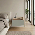 Decortieliving - Diago Floating Bedside Table with Drawer and Top Shelf - Right