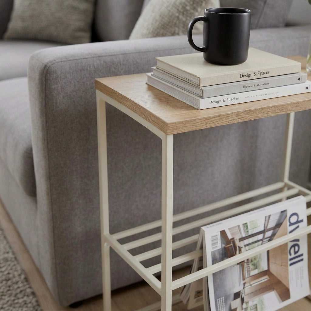 Table d'appoint Teno avec étagère de rangement