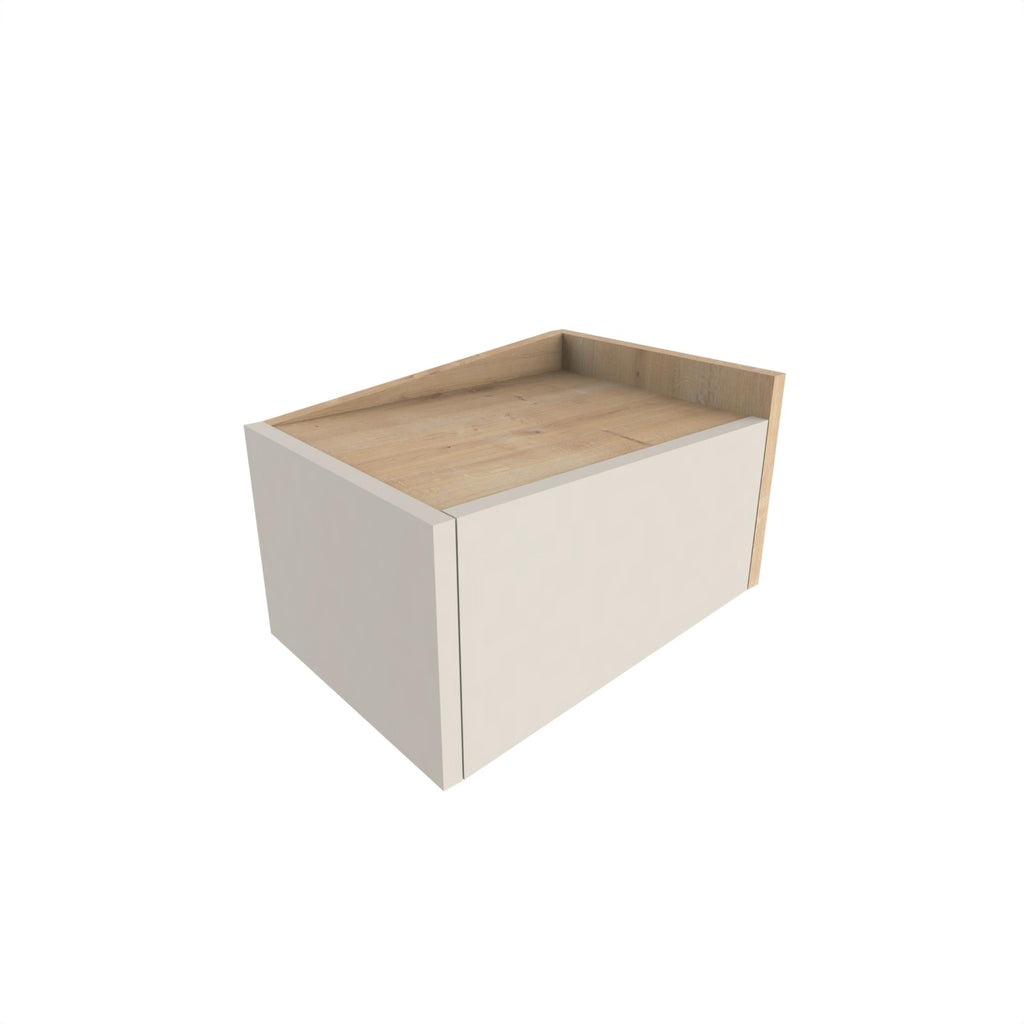 Decortieliving - Diago Floating Bedside Table with Drawer and Top Shelf - Right