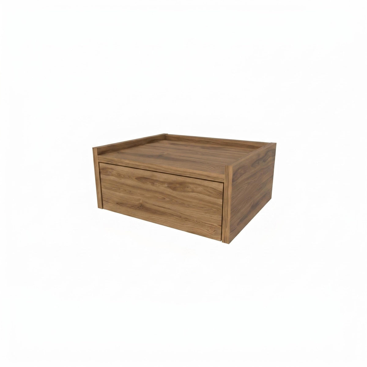 Decortieliving - Brisa Floating Bedside Table with Drawer and Top Shelf