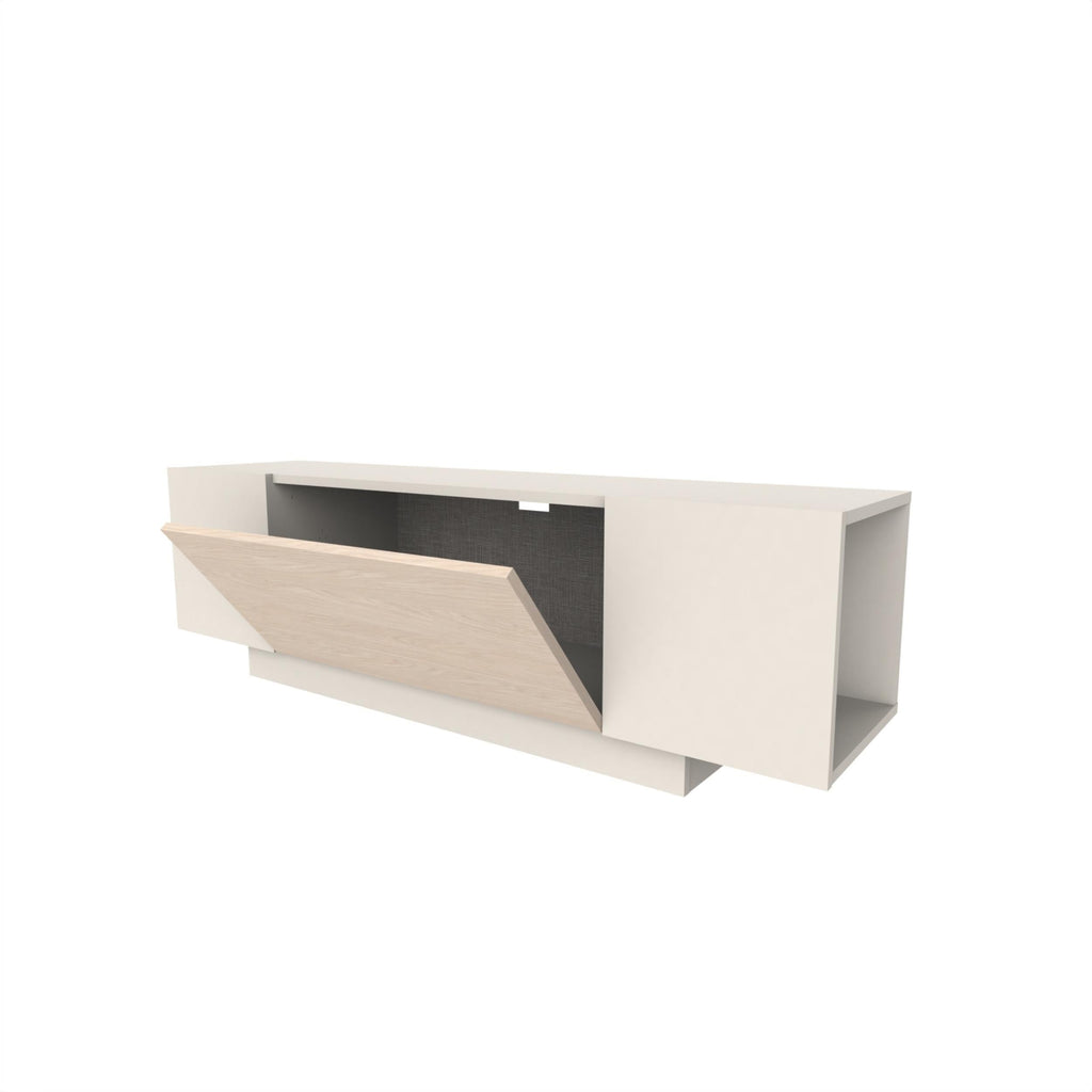 Decortieliving - Victor TV Unit Sandstone-Sonoma Oak-White 150 x 37 x 45.5 cm