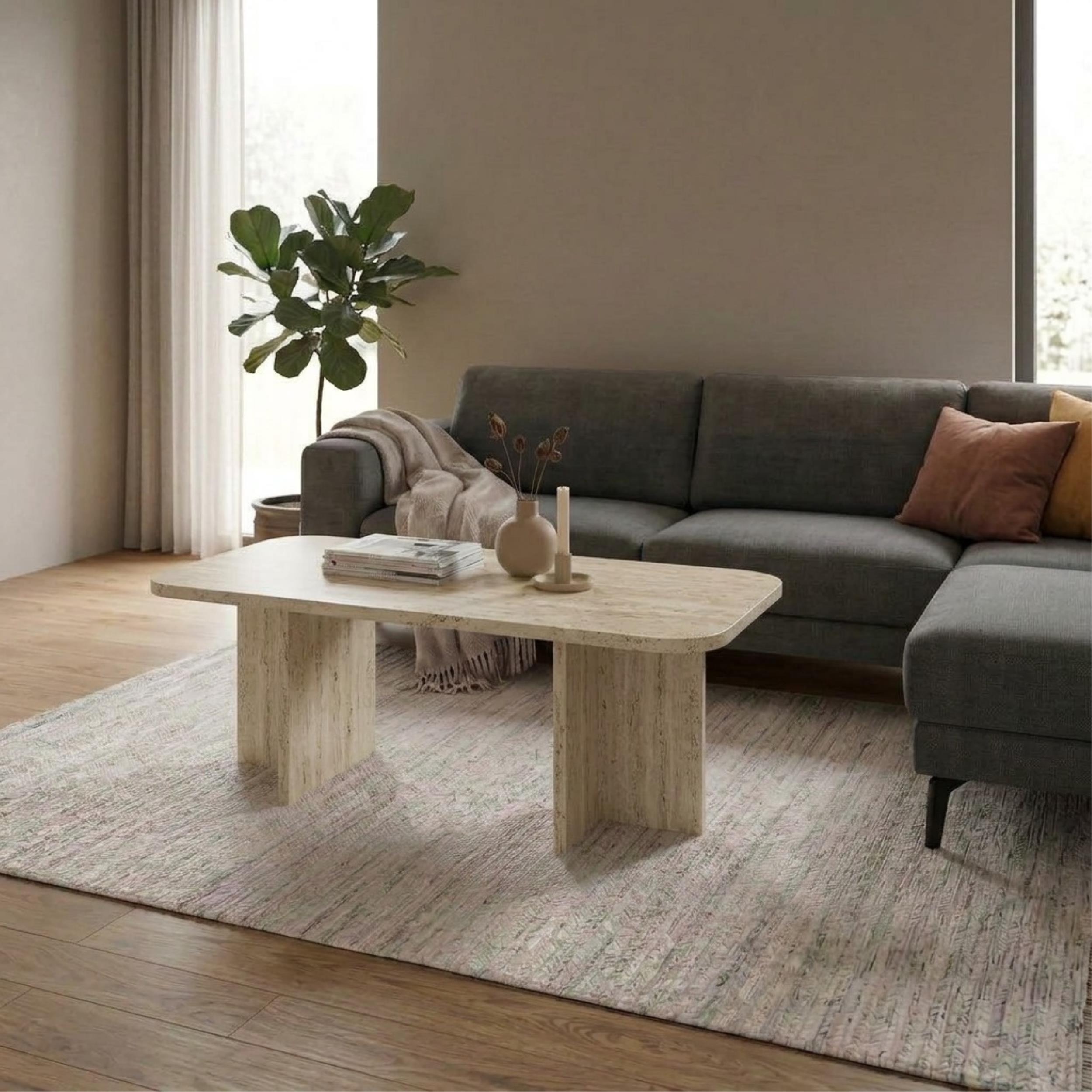 Table basse rectangulaire Hillary – Table de salon moderne 100 cm