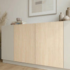 Decortieliving - Victor Console Sideboard 4 Doors Sandstone Sonoma Oak White 170 x 42.1 x 80.3 cm