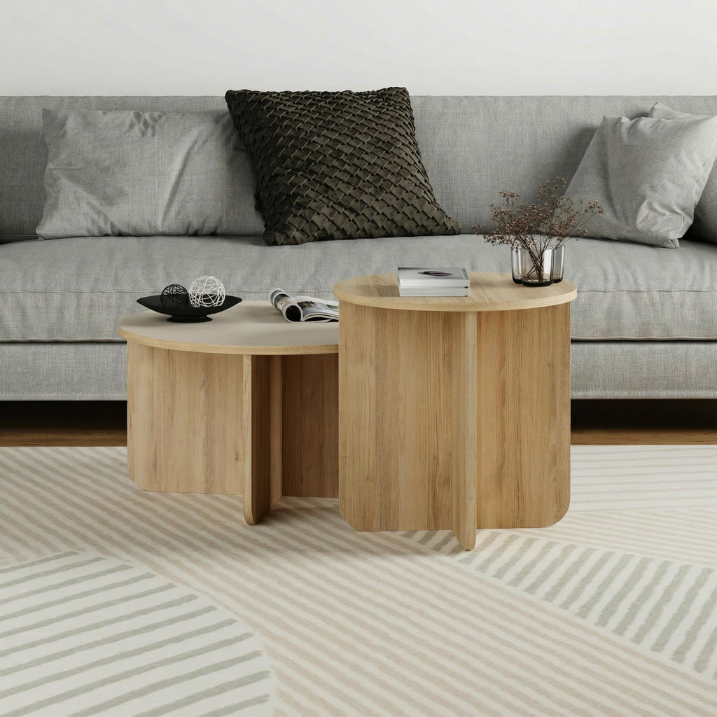 Decortieliving - Hillary Modern 2-Piece Coffee Table Set