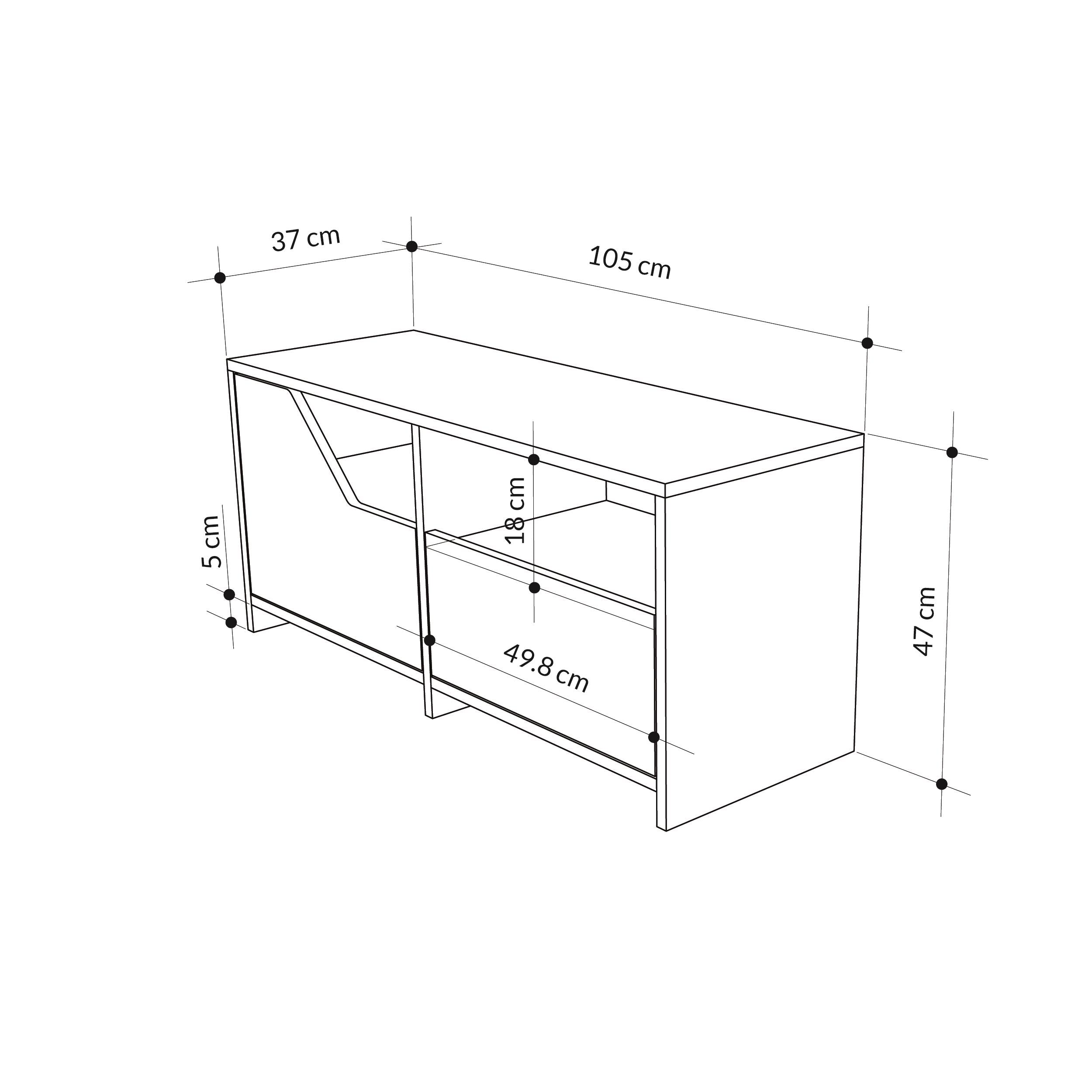 Decortieliving - Nexus Modern Shoe Rack Storage 37 x 105 x 47 cm