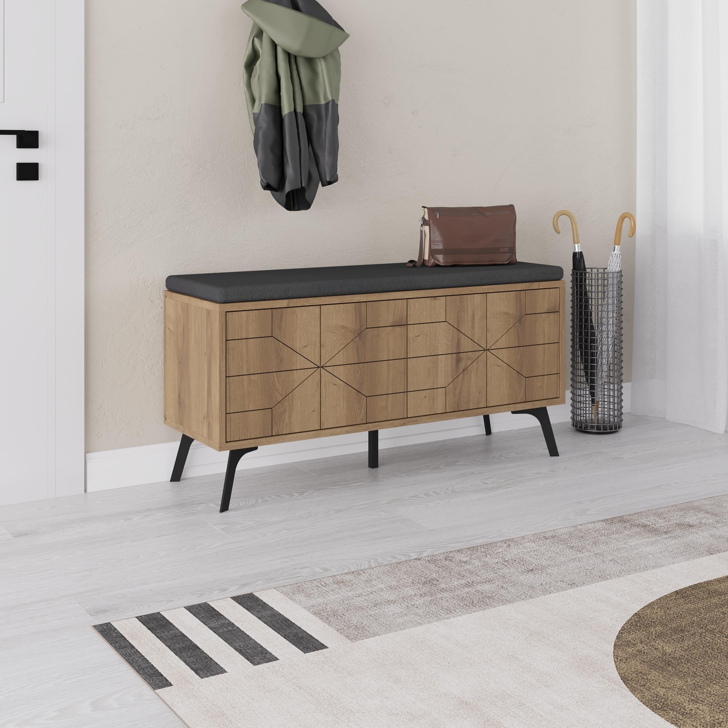 Banc de rangement pour chaussures Dune – Banc d'entrée moderne avec rangement